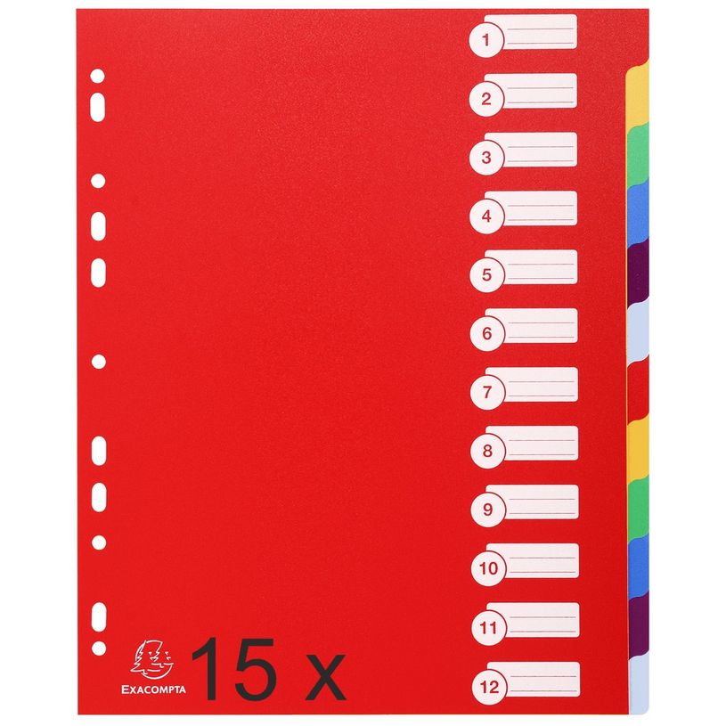 3130632048129-Exacompta - Pack de 15 intercalaires 12 positions - A4 Maxi - couleurs assorties - semi ri-P_400011558_2-0