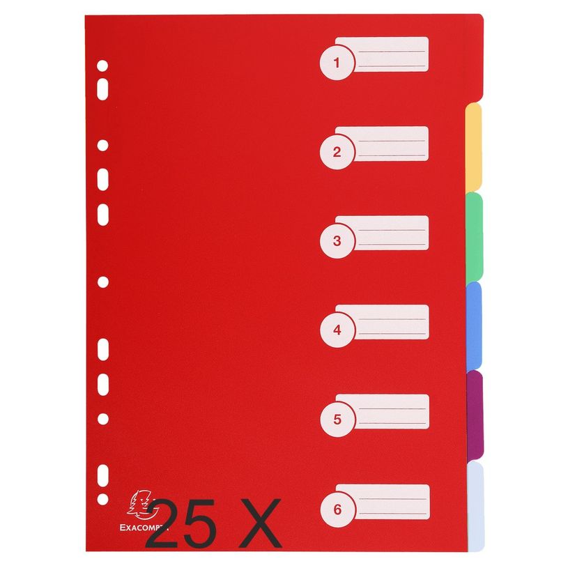 3130632049065-Exacompta - Pack de 25 intercalaires 6 positions - A4 - couleurs assorties-P_400011560_1-0