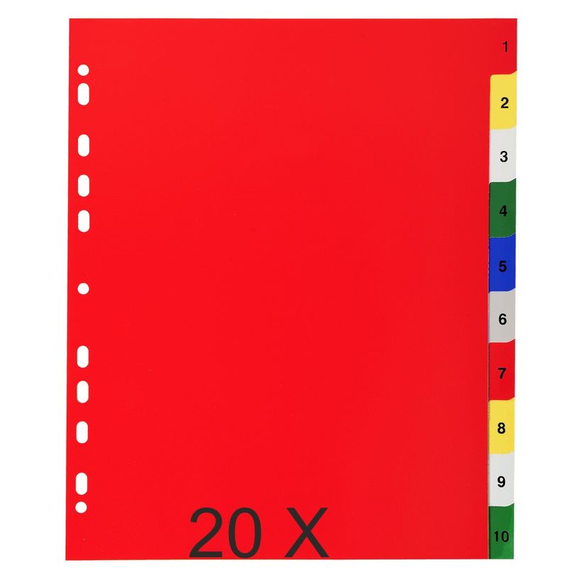3130632000844-Exacompta - Pack de 20 intercalaires 10 positions numériques - A4 Maxi - couleurs assorti-P_400011563_1-0