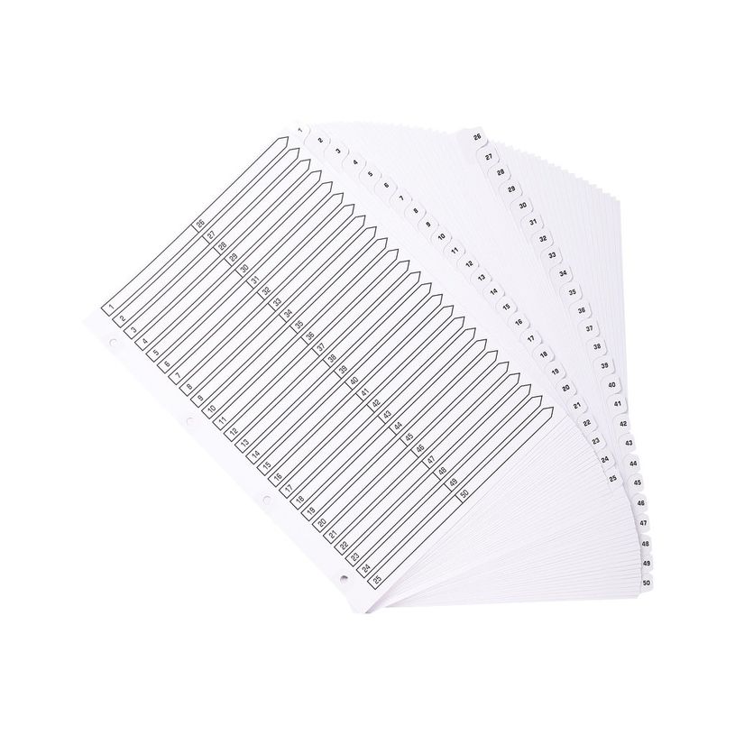 5016196104335-Exacompta - Pack de 4 intercalaires 50 positions numériques - A4 - blanc - touches plasti-P_400011587_3-2