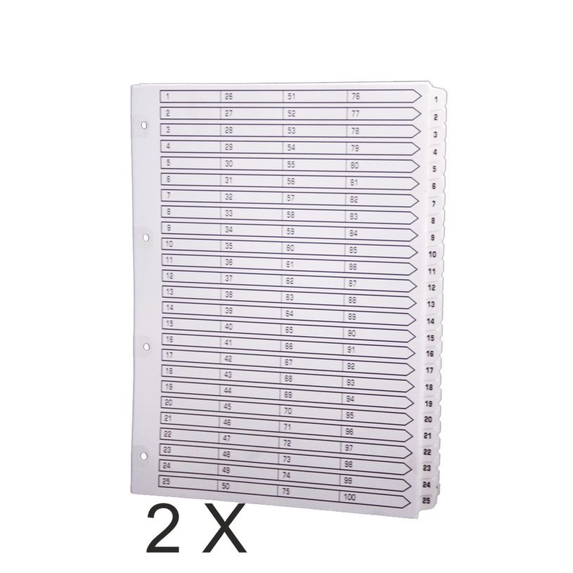5016196104359-Exacompta - Pack de 2 intercalaires 100 touches numériques - A4 - blanc-P_400011588_1-0