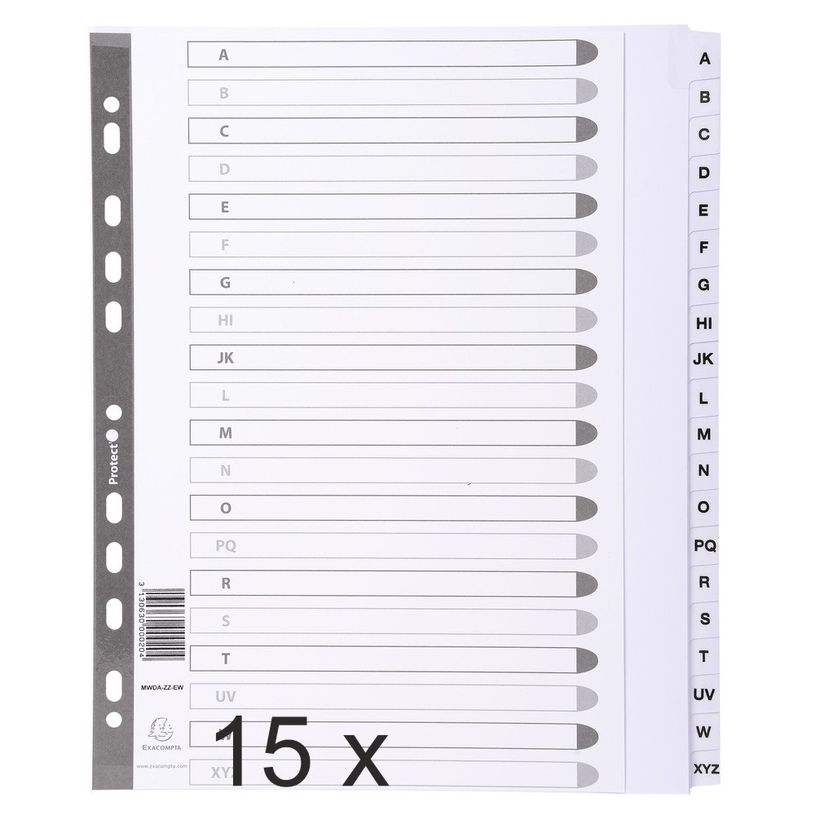 3130632000202-Exacompta - Pack de 15 intercalaires 20 positions alphabétiques - A4 Maxi - blanc - touch-P_400011595_1-0