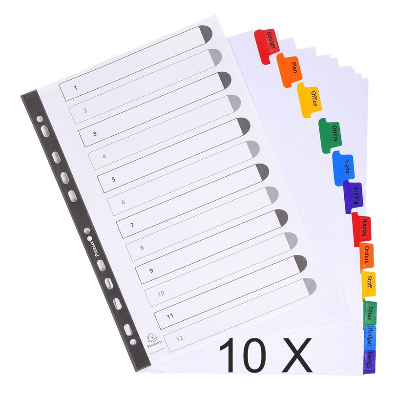 3130632032128-Exacompta Kreatabs - Pack de 10 intercalaires personnalisables 12 positions - A4 - blanc-P_400011601_5-0