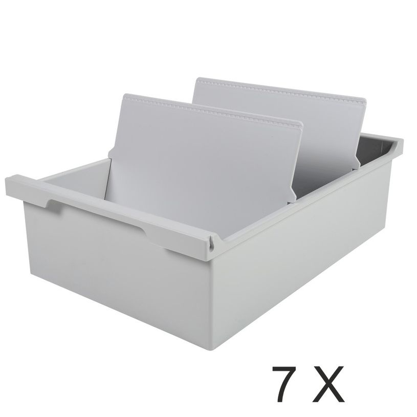 9002493042087-Exacompta - 7 Bacs avec 2 intercalaires pour 1200 fiches A5 - gris lumière-P_400011613_1-0