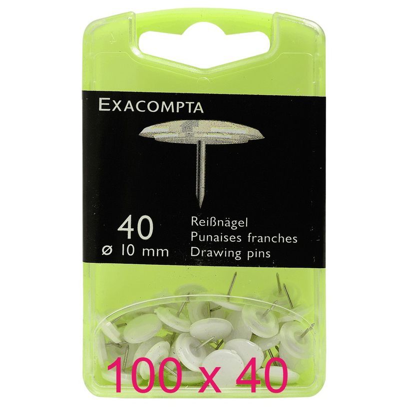 3130631140206-Exacompta - 100 Boîtes de 40 Punaises tête plate - 7 mm - blanc-P_400011623_1-0