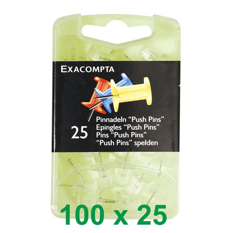 3130632147129-Exacompta - 100 Boîtes de 25 Épingles Push pin's - 10 mm - couleurs assorties-P_400011627_1-0