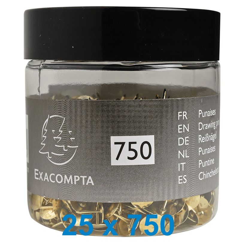 3130632147686-Exacompta - 25 Boîtes de 750 punaises laitonnées - 9 mm-P_400011630_1-0