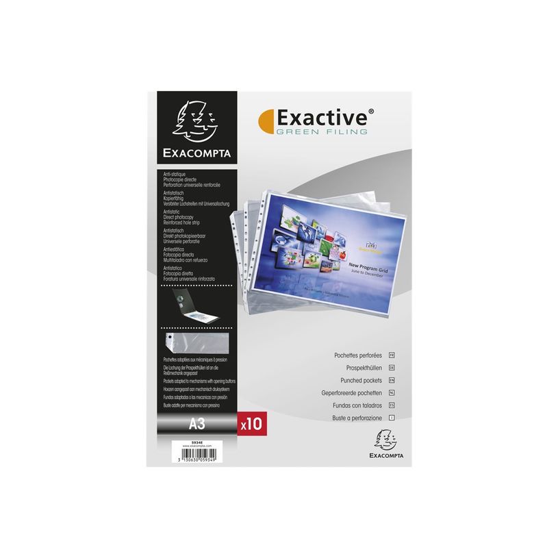 3130630059349-Exacompta Exashow - 10 Pochettes perforées biseautées - A3 - 5,5/100-P_400011647_2-1