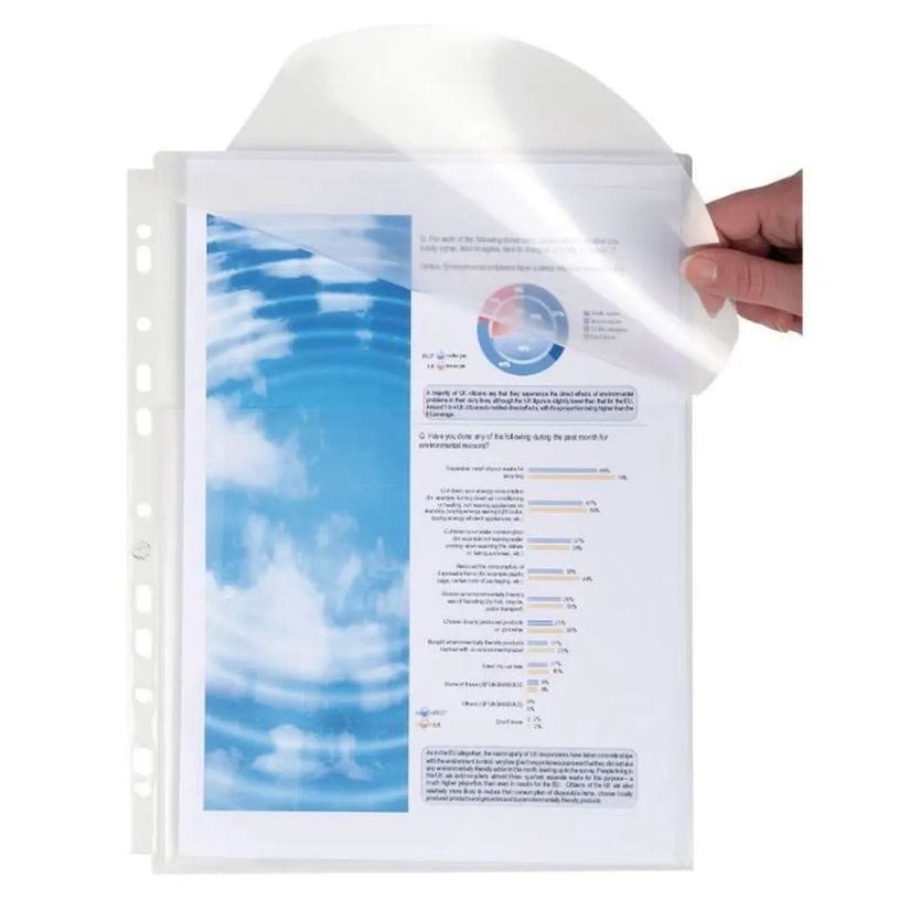 3130630055020-Exacompta - Pochette perforée à soufflet avec rabat - A4 - 20/100-P_400011663_1-0