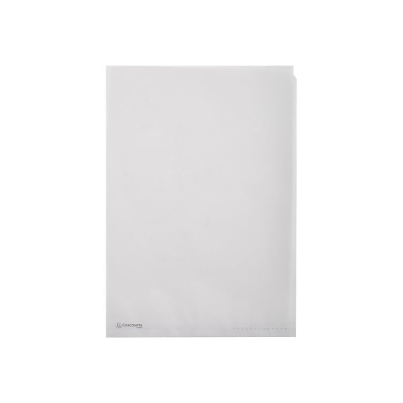 3130630508502-Exacompta - 50 Pochettes coin papier - A4 - transparent blanc-P_400011669_1-0