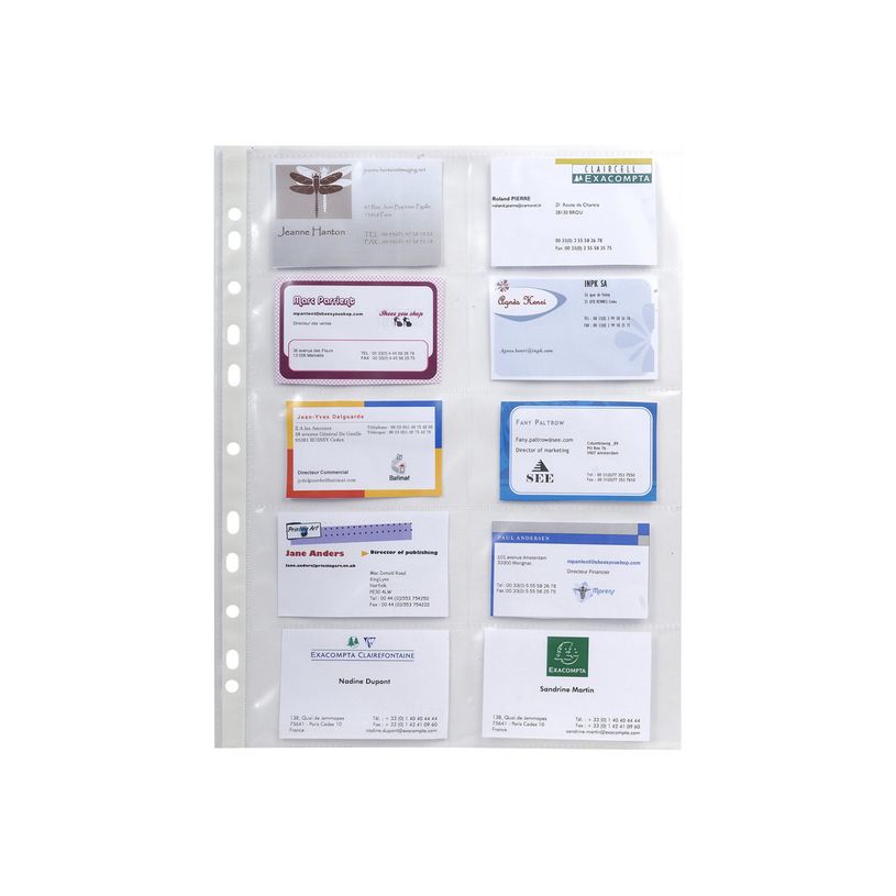 3130630550464-Exacompta - 10 Pochettes pour cartes de visite - A4 - cristal-P_400011684_1-0