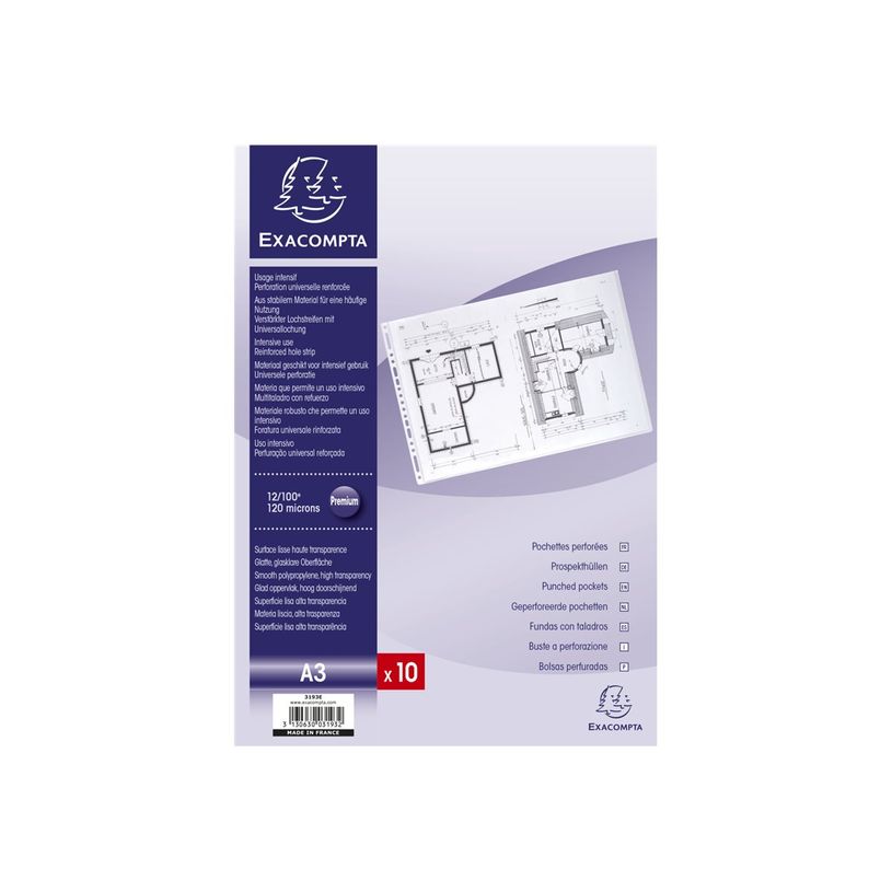 3130630031932-Exacompta - 10 Pochettes perforées - A3 paysage - 12/100-P_400011697_2-1