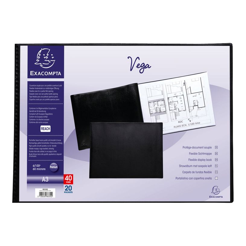 3130632883300-Exacompta Vega Opaque - 5 Porte vues - 40 vues - A3 - noir-P_400011768_1-2