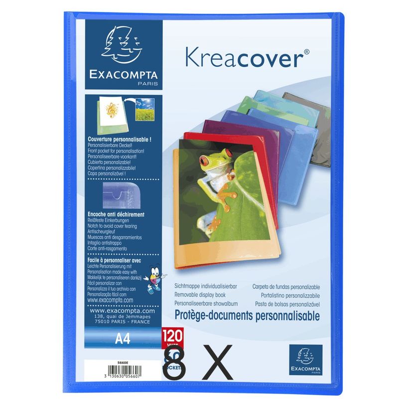 3130631056606-Exacompta Kreacover - 8 Porte vues personnalisables - 120 vues - A4 - couleurs assorties-P_400011776_1-0