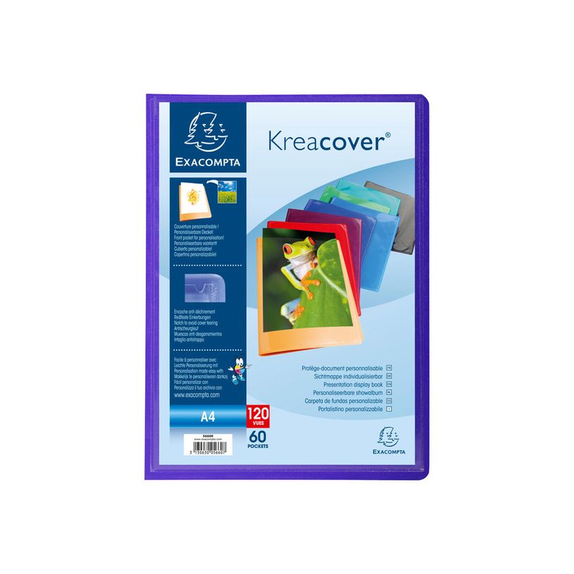 3130631056606-Exacompta Kreacover - 8 Porte vues personnalisables - 120 vues - A4 - couleurs assorties-P_400011776_4-3