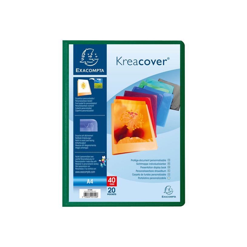 3130631057207-Exacompta Kreacover - 20 Porte vues personnalisables - 40 vues - A4 - couleurs assorties-P_400011778_2-1