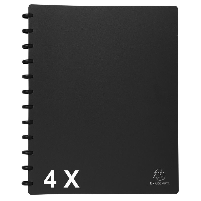 3130632863517-Exacompta - 4 Porte vues à pochettes amovibles - 60 vues - A4 - noir-P_400011801_1-0