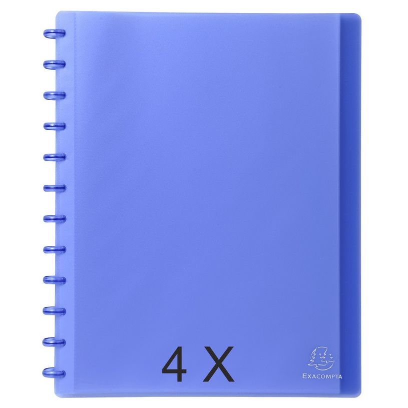 3130632863524-Exacompta - 4 Porte vues à pochettes amovibles - 60 vues - A4 - bleu transparent-P_400011803_2-0