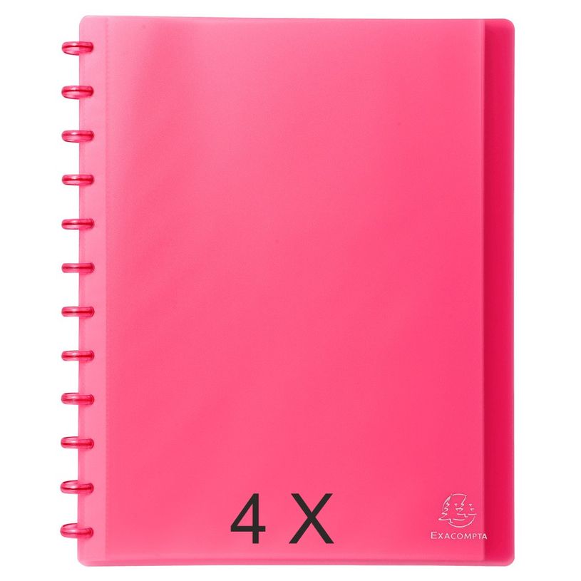 3130632863555-Exacompta - 4 Porte vues à pochettes amovibles - 60 vues - A4 - rouge-P_400011804_2-0