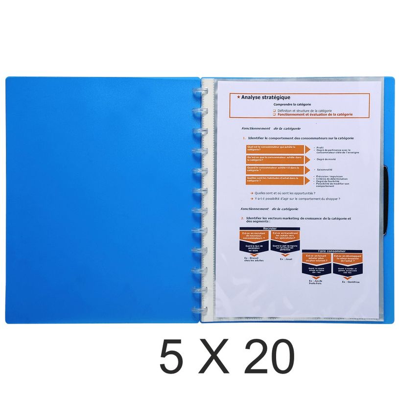 3130632562700-Exacompta - 5 Recharges de 20 pochettes pour porte vue à anneaux amovible - A4 - cristal -P_400011808_1-0