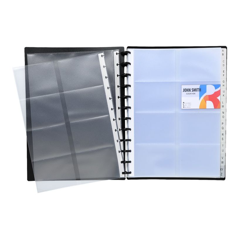 3130632752514-Exacompta - 5 Porte-cartes de visite à anneaux et pochettes détachables A4 - noir-P_400011848_2-1