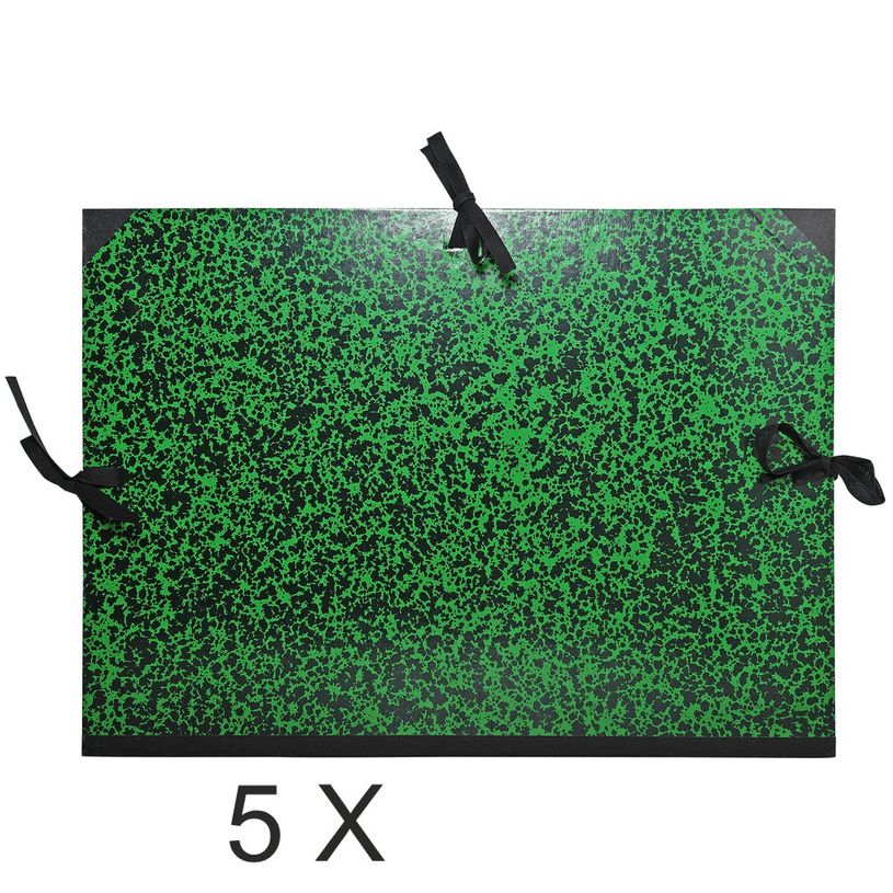 3130631532209-Exacompta - 5 Cartons à dessin - 37 x 52 cm - vert - fermeture par cordons-P_400011859_1-0