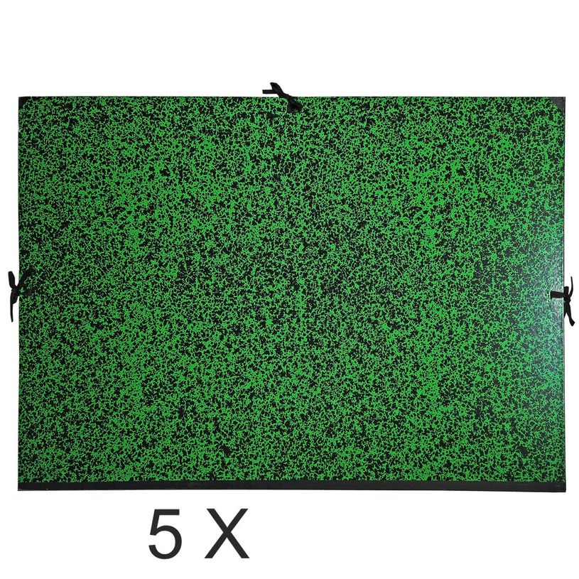 3130631533008-Exacompta - 5 Cartons à dessin - 61 x 76 cm - vert - fermeture par cordons-P_400011860_1-0