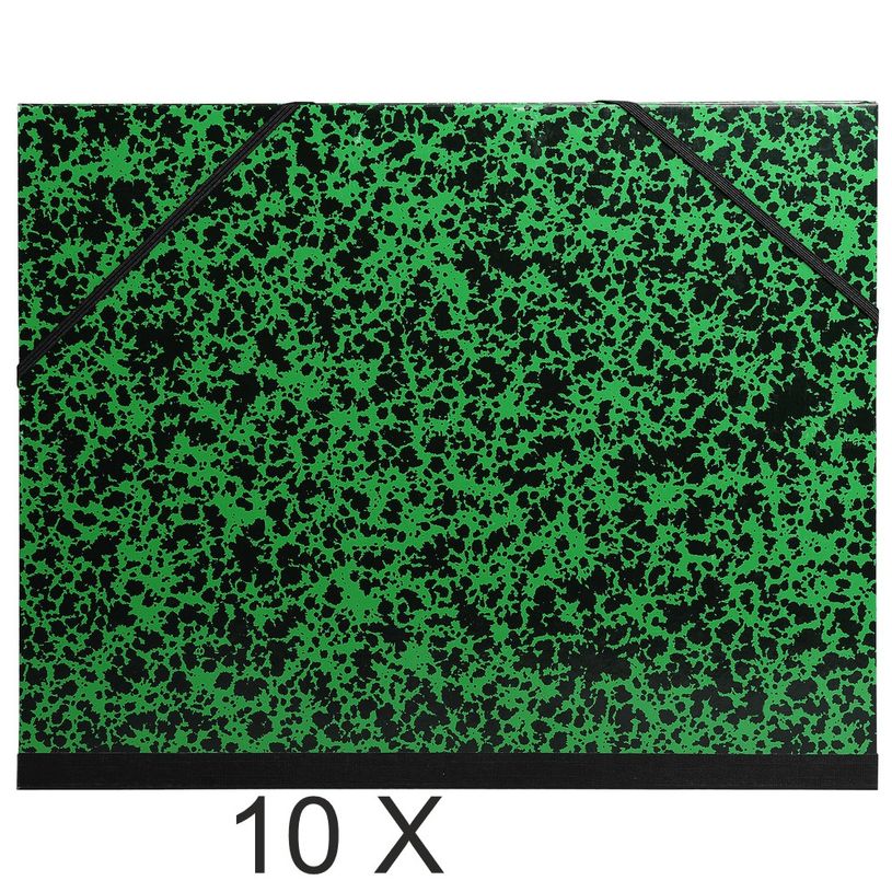 3130632542207-Exacompta - 10 Cartons à dessin à élastiques - 37 x 52 cm - vert-P_400011866_1-0