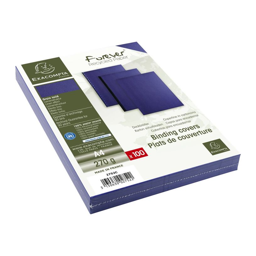 3130632027520-Exacompta Forever - 4 Paquets de 100 couvertures à reliure A4 (21 x 29,7 cm) - 270 g/m² -P_400011878_3-2