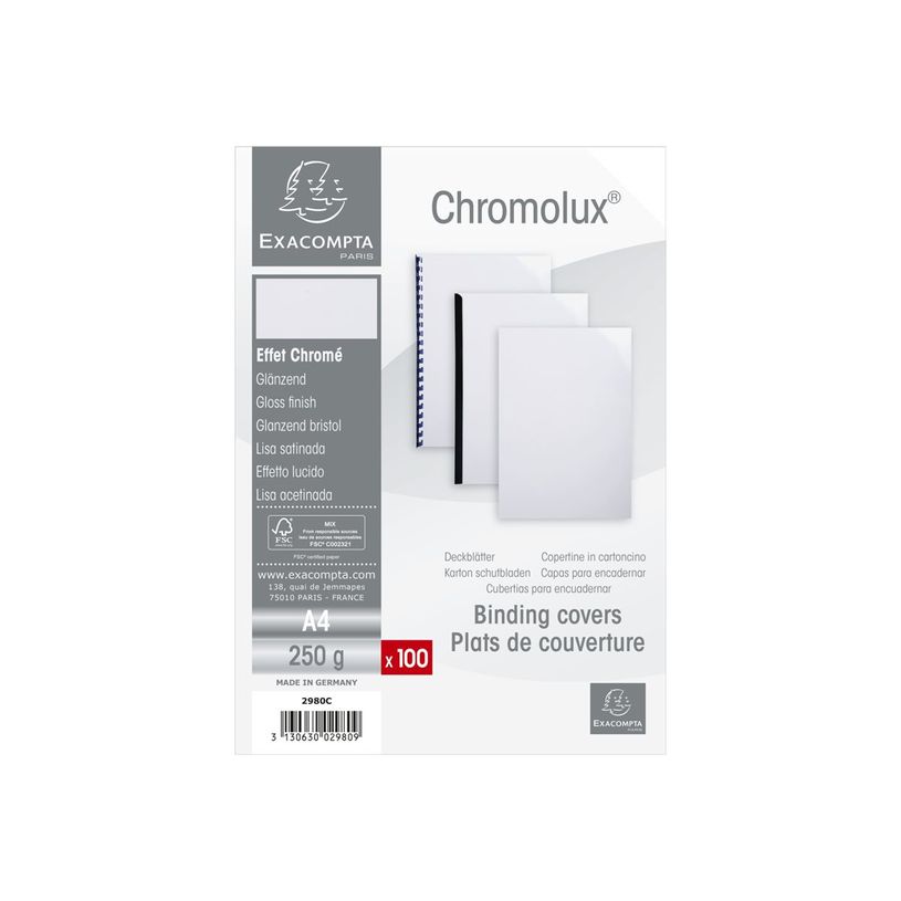 3130631029808-Exacompta - 7 Paquets de 100 couvertures chromées à reliure A4 - blanc-P_400011879_2-1