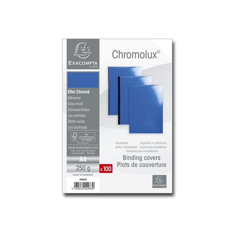 3130631029822-Exacompta - 7 Paquets de 100 couvertures chromées à reliure A4 - bleu-P_400011880_2-1