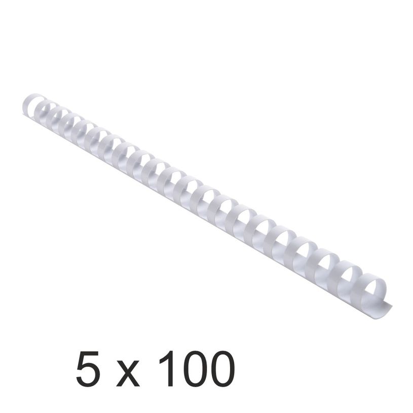 3130632755003-Exacompta - 5 Boîtes de 100 anneaux de reliure en plastique - 16 mm - blanc-P_400011915_1-0