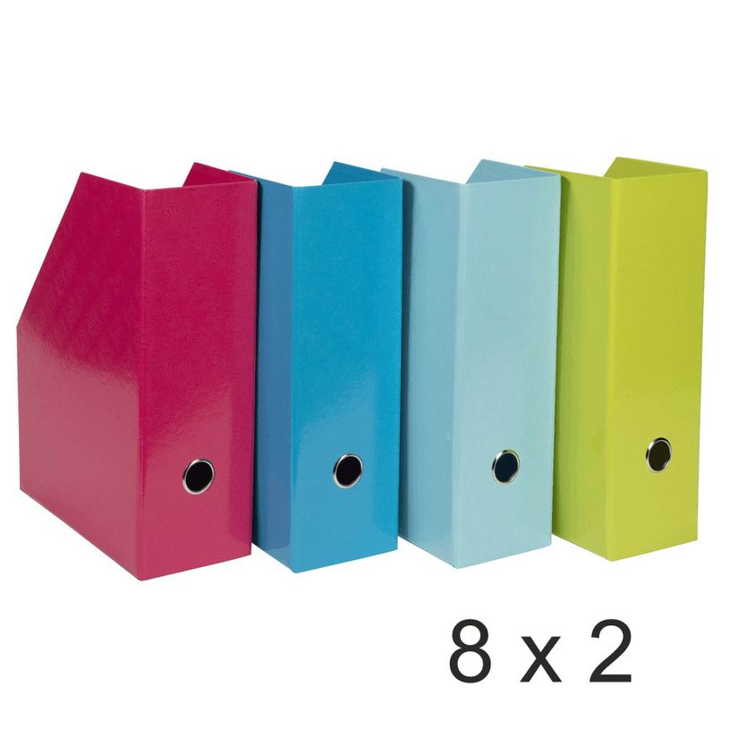 3130632907204-1928 by Exacompta - 8 Lots de 2 porte-revues - dos 100 mm - couleurs assorties-P_400011927_1-0