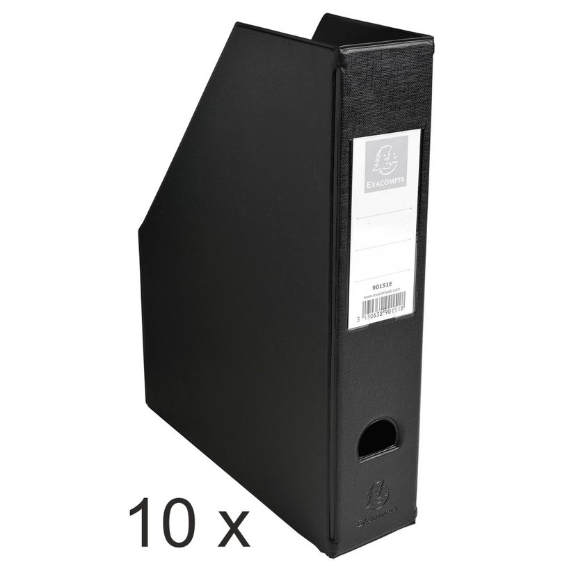 3130632901516-Exacompta - 10 Porte-revues polypro - dos 70 mm - noir - livrés à plat-P_400011928_1-0