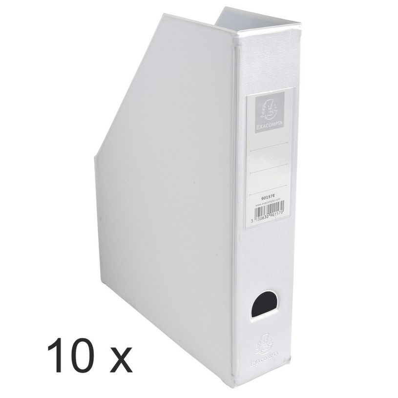3130632901578-Exacompta - 10 Porte-revues polypro - dos 70 mm - blanc - livrés à plat-P_400011932_1-0