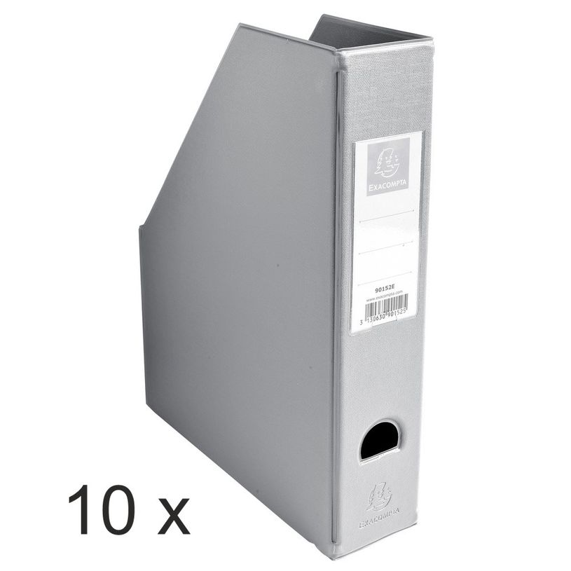 3130632901547-Exacompta - 10 Porte-revues polypro - dos 70 mm - gris - livrés à plat-P_400011933_1-0