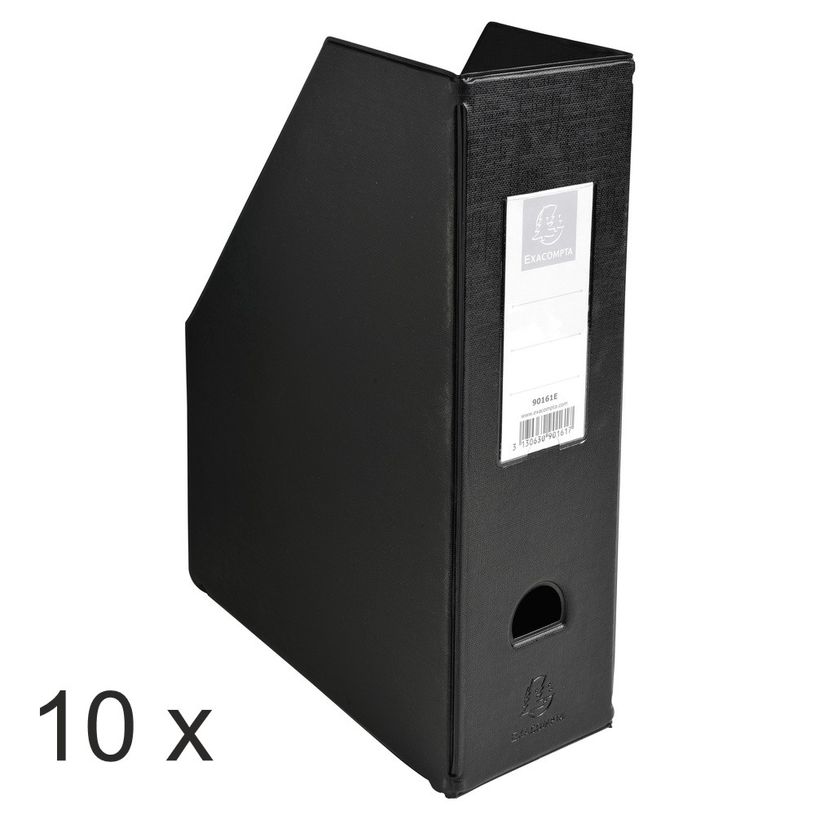 3130632901615-Exacompta - 10 Porte-revues polypro - dos 100 mm - noir - livrés à plat-P_400011935_1-0