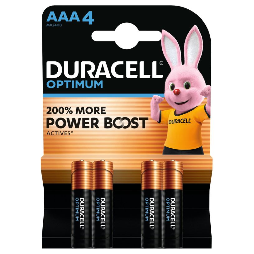 5000394137516-DURACELL Optimium - 4 piles alcalines - AAA LR03--0