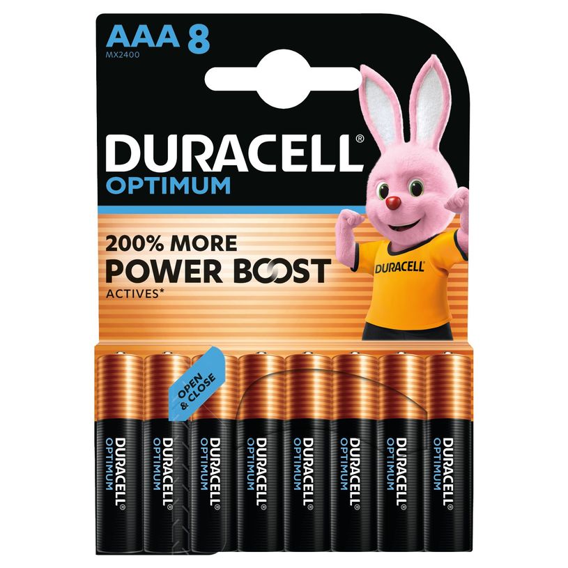 5000394175433-DURACELL Optimium - 8 piles alcalines - AAA LR03--0