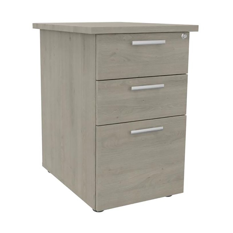 0404000124764-Caisson bout de bureau EXPRIM/LOFTER - L47 x P80 cm - imitation chêne gris--0