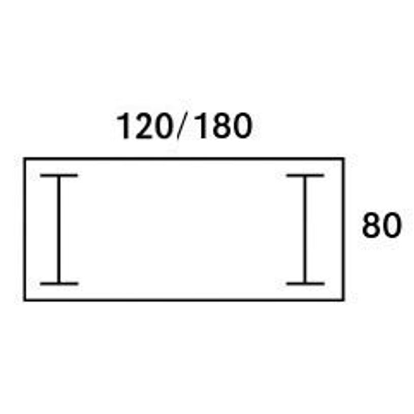 -Bureau simple IRIS - L160 cm - Pieds aluminium - plateau imitation Chêne clair-P_400012085_3-2