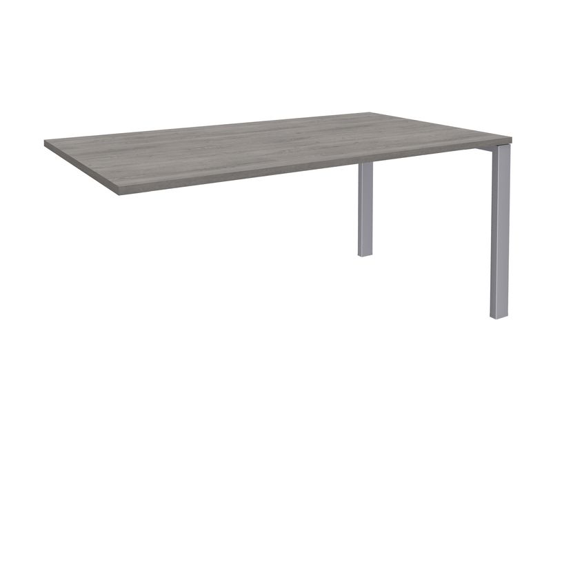 0404000121176-Bureau simple IRIS - L120 cm - Plan suivant - Pieds aluminium - plateau imitation Chêne g-P_400012117_1-0