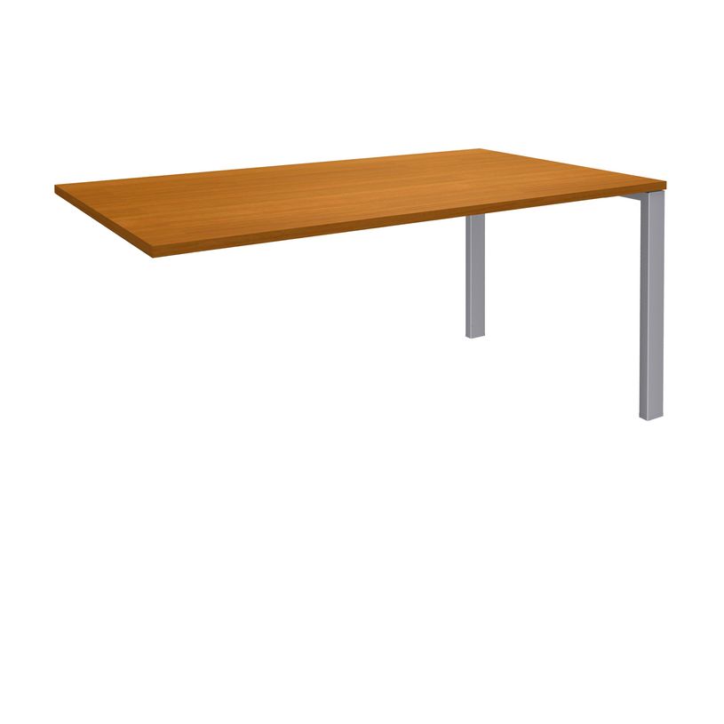 0404000121275-Bureau simple IRIS - L140 cm - Plan suivant - Pieds aluminium - plateau imitation Merisier-P_400012127_1-0