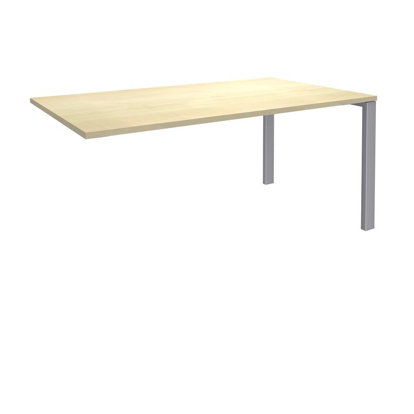 0404000121312-Bureau simple IRIS - L140 cm - Plan suivant - Pieds aluminium - plateau imitation Erable-P_400012131_1-0