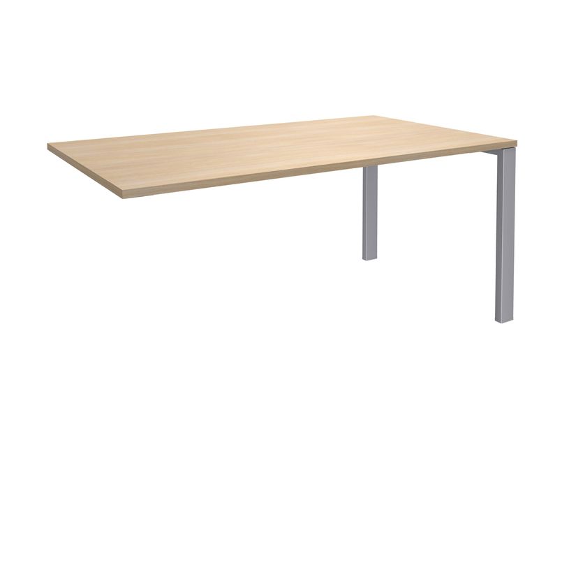 0404000121336-Bureau simple IRIS - L160 cm - Plan suivant - Pieds aluminium - plateau imitation Chêne c-P_400012133_1-0