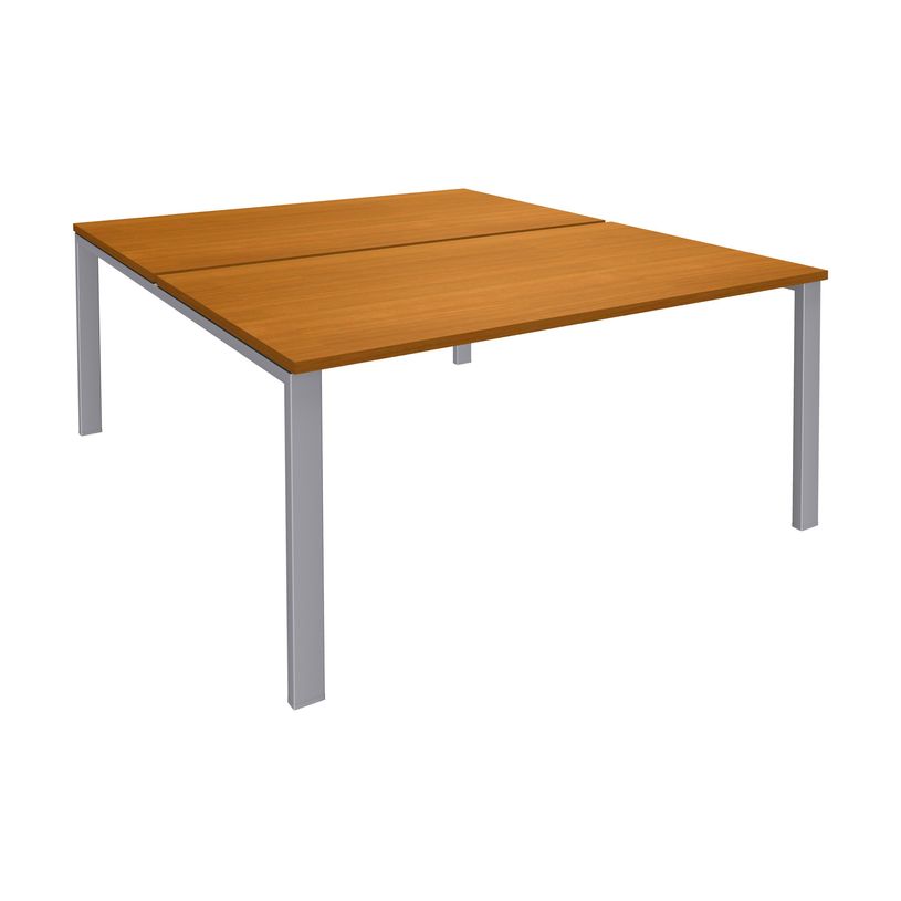 0404000121879-Bureau Bench IRIS - L160 cm - Plan de départ - Pieds aluminium - plateau imitation Merisi-P_400012187_1-0