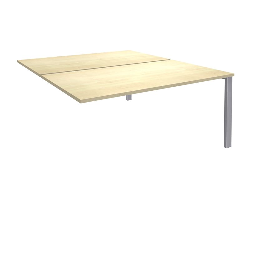 -Bureau Bench IRIS - L160 cm - Plan suivant - Pieds aluminium - plateau imitation Erable-P_400012239_1-0