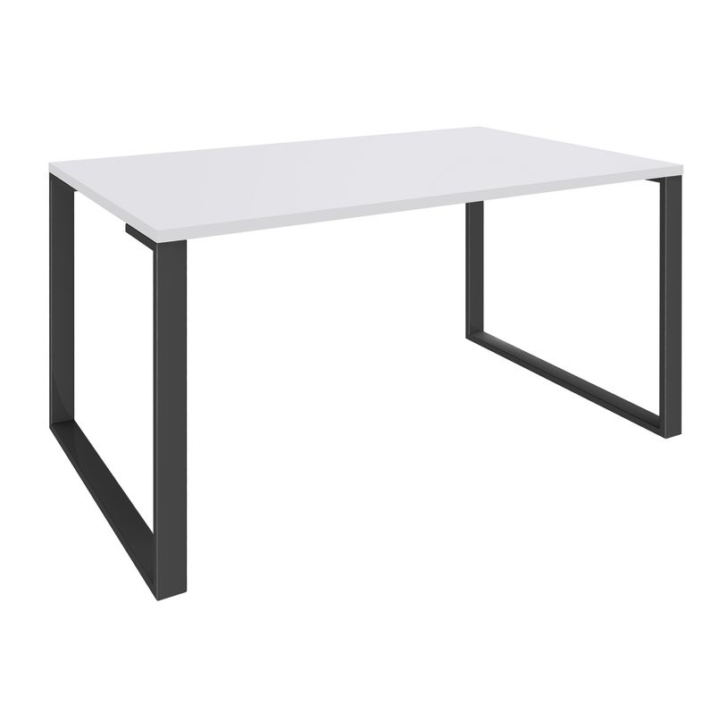 0404000122661-Bureau droit LOFTER - L120 cm - Plateau Blanc - pied Carbone-P_400012266_1-0