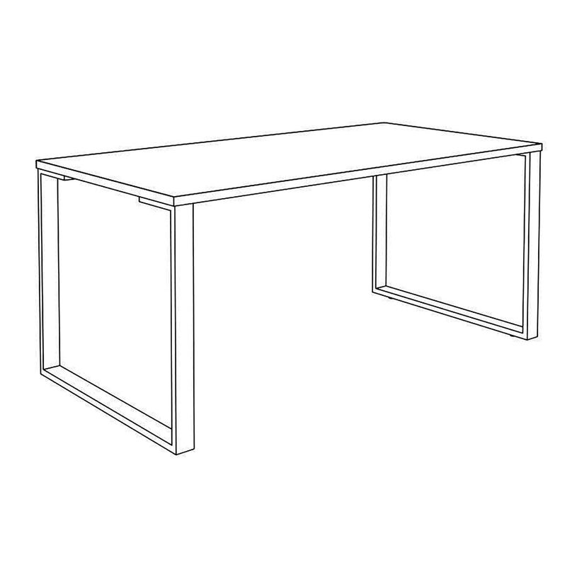 0404000123019-Bureau droit LOFTER - L180 cm - Plateau imitation chêne clair - pied Blanc-P_400012301_5-4