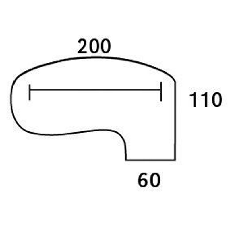 0404000123675-Bureau LOFTER Manager arrondi -  retour à droite - L200 cm - Plateau imitation Merisier - Pied blanc (Pieds de renfort obligat-P_400012367_3-2